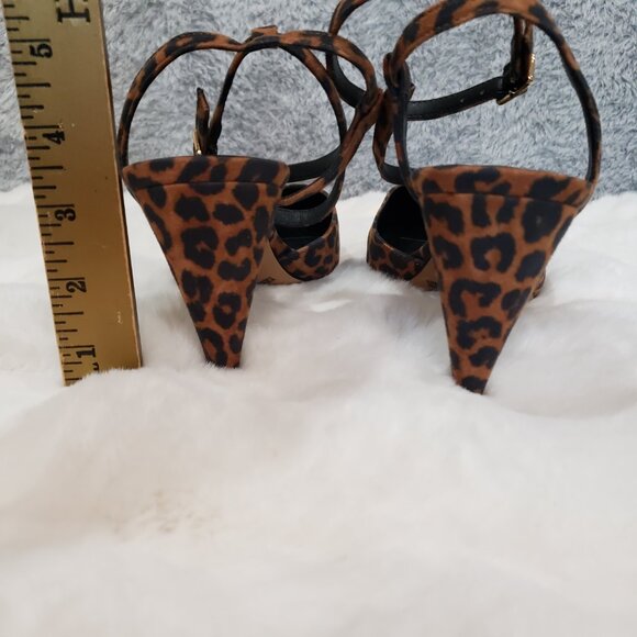 Jessica Simpson Maggie Animal Print Asymmetrical Strap Heel Women's Size 6.5 NEW - Picture 2 of 7